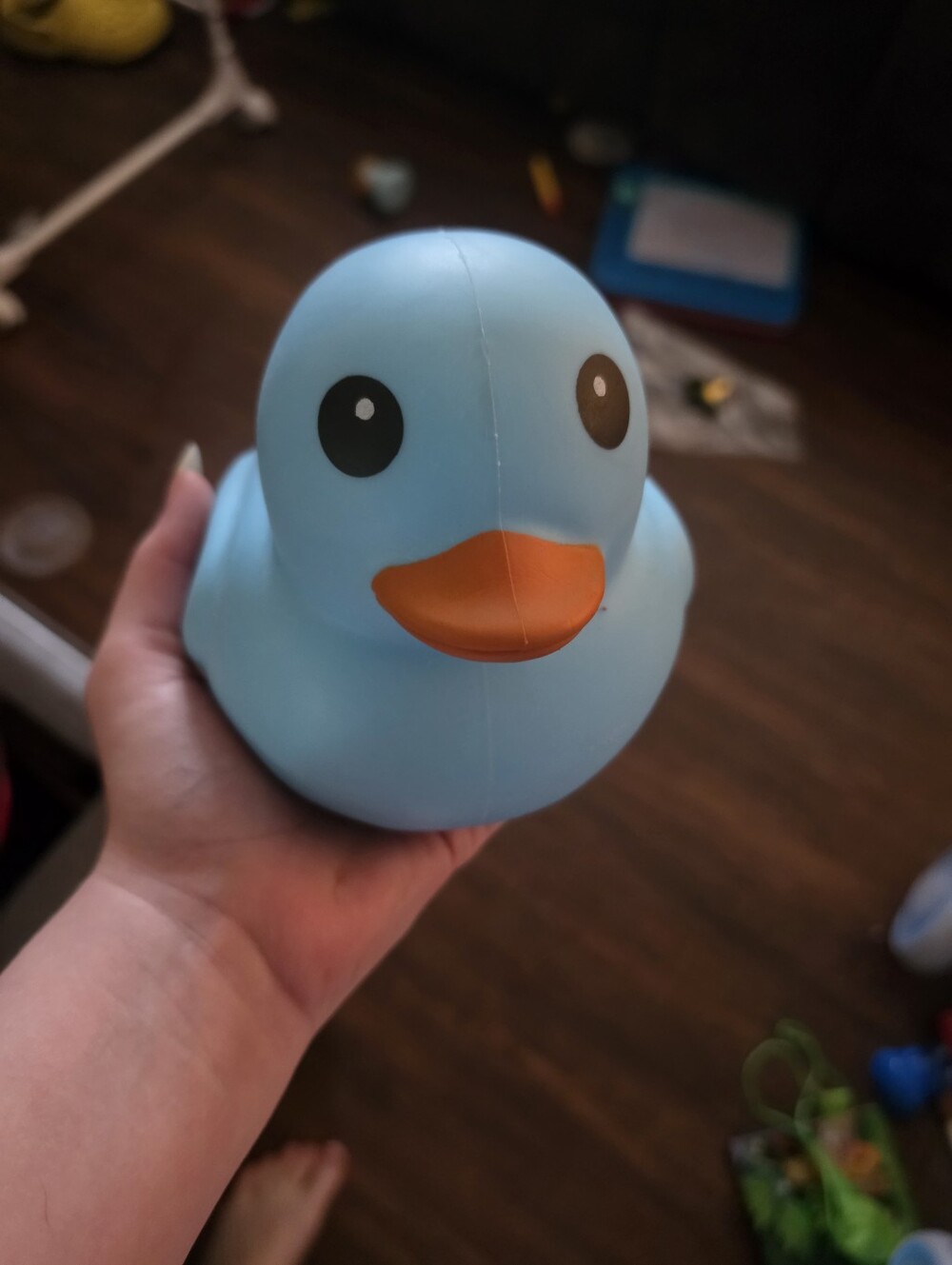 Tiktok Viral Jumbo Squishy Duck Pastel Blue Laffy Quacks Sunny Days 5" Stretch